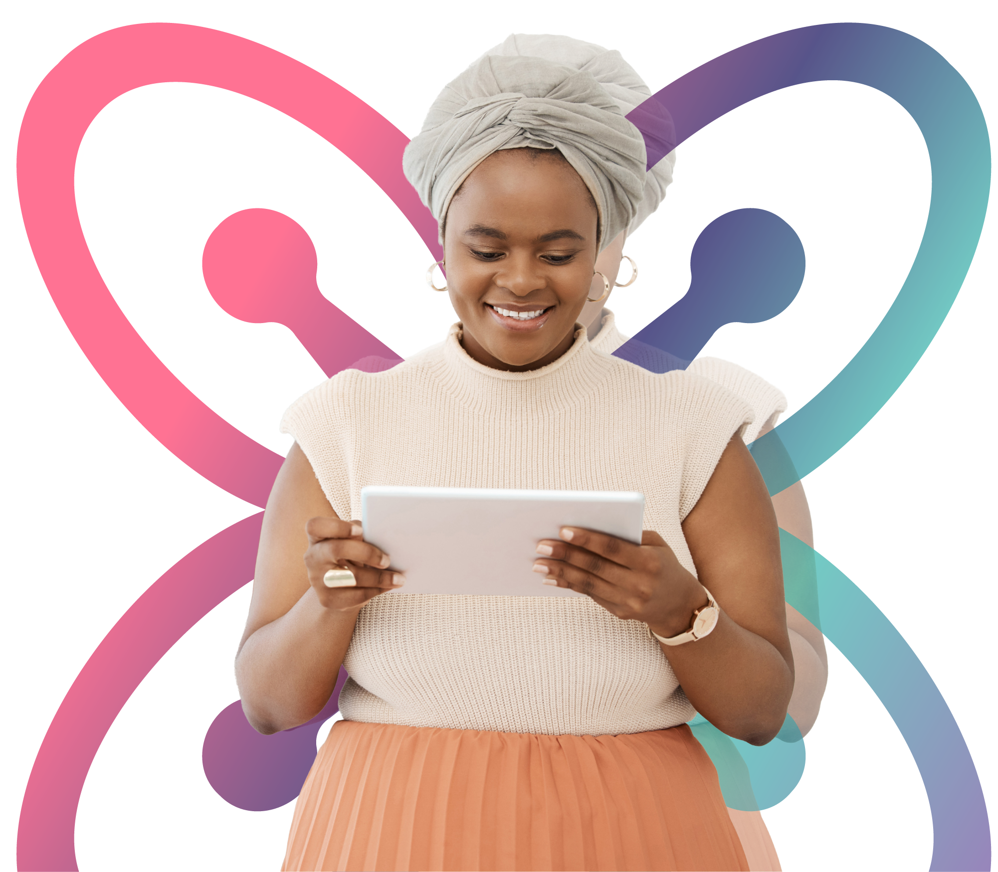 Mujer aprendiendo tecnología